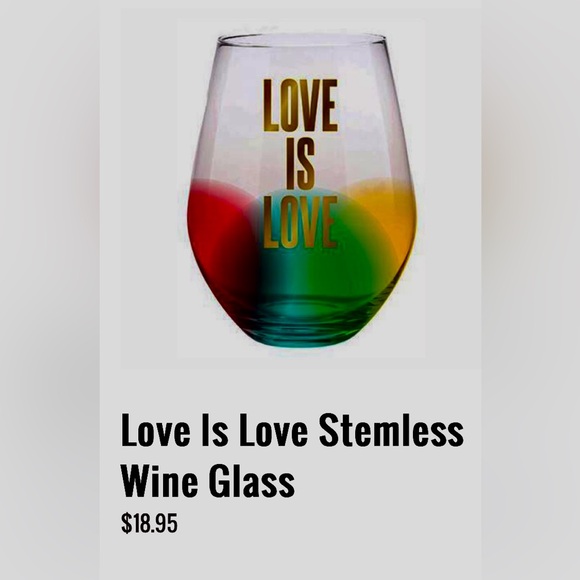 Slant Collections, love is love 30 oz Wine Glass, NIB - Picture 3 of 12